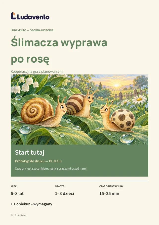 Okładka: Ślimacza wyprawa po rosę
