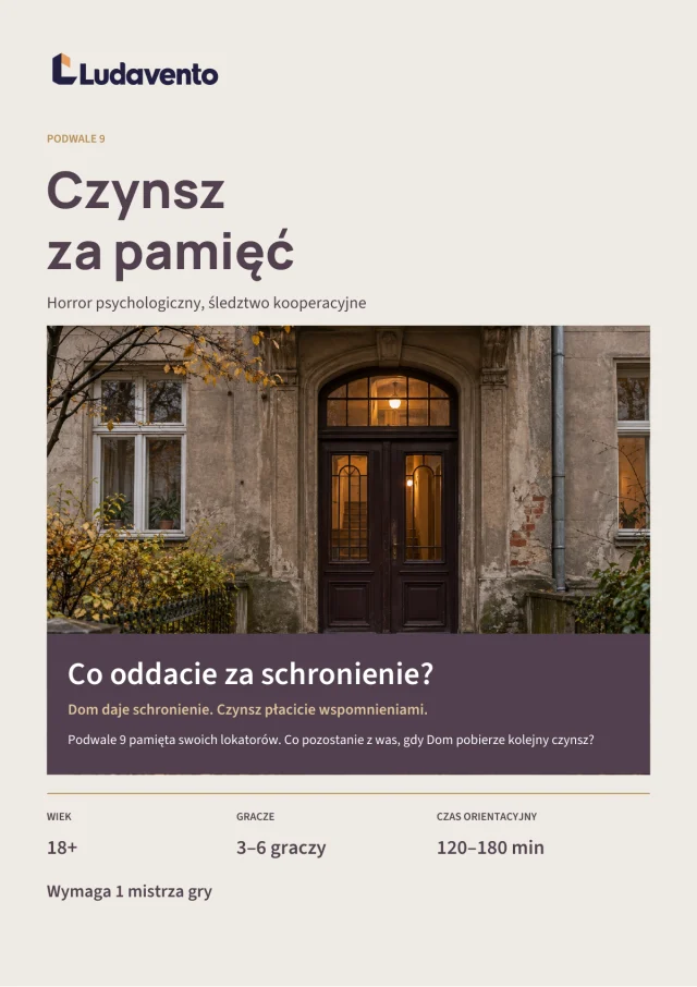 Okładka: Czynsz za pamięć