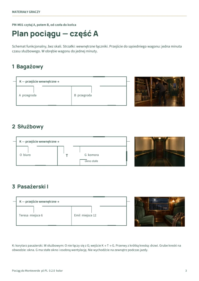 Game materials preview The Train to Monteverde · 1