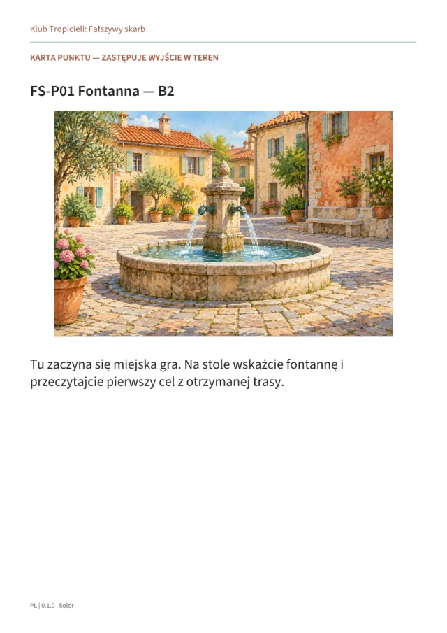 Podgląd materiałów gry Klub Tropicieli: Fałszywy skarb · 2