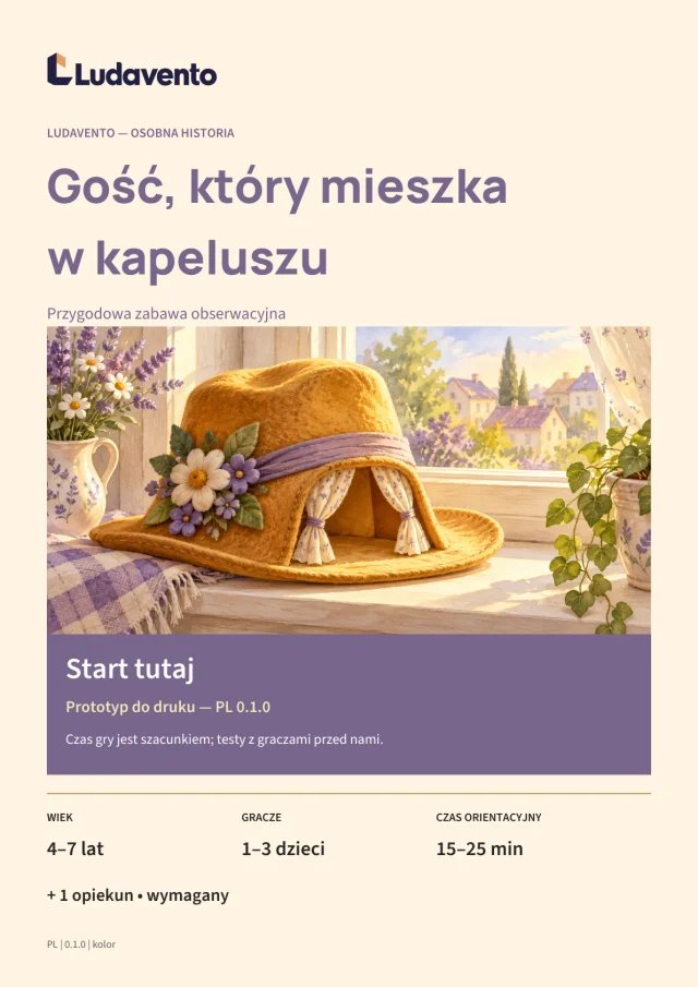 Okładka: Gość, który mieszka w kapeluszu