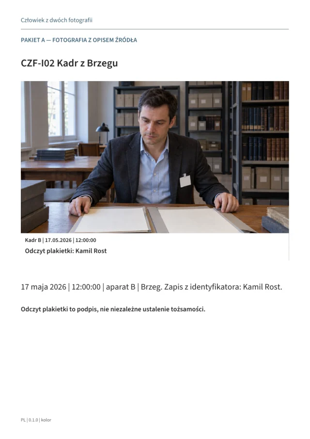 Podgląd materiałów gry Człowiek z dwóch fotografii · 2