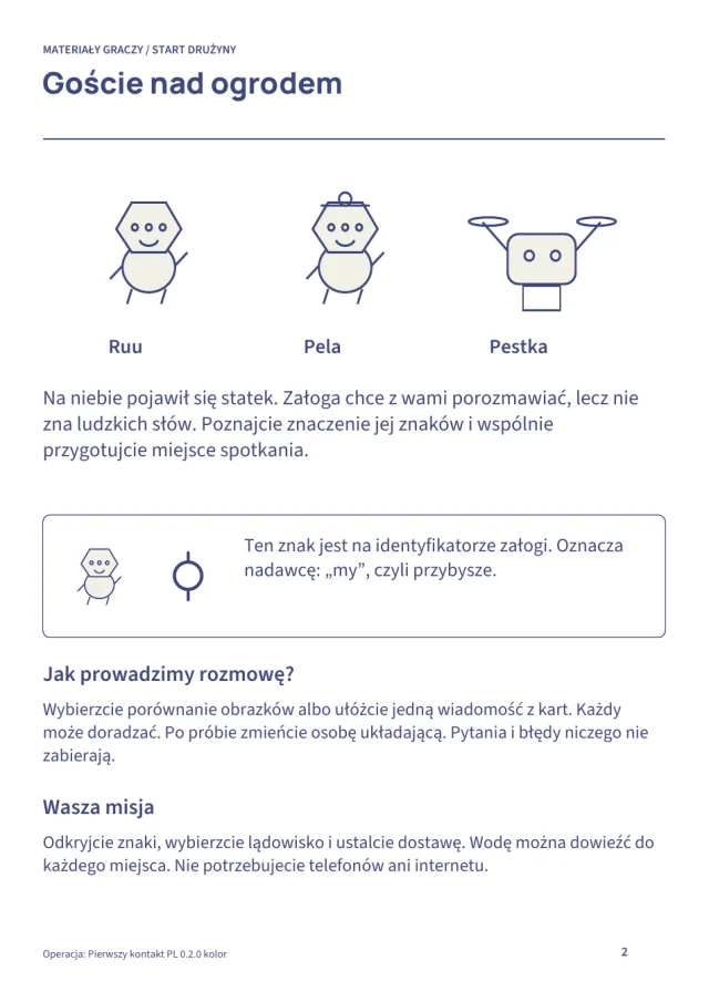 Podgląd materiałów gry Operacja: Pierwszy kontakt · 1